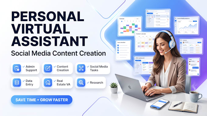 personal virtual assistant social media content creation task manager adhd coach