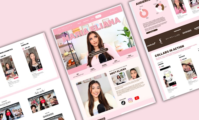 design a media kit portfolio for influencers and creatives