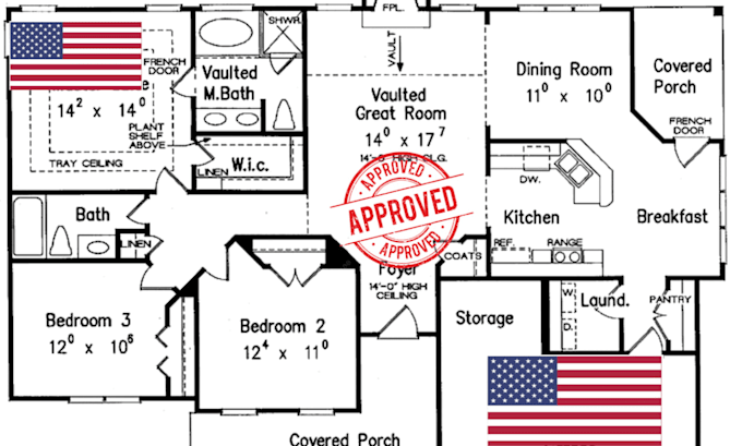 design architectural plan, structural engineering drawing, mep layout for USA