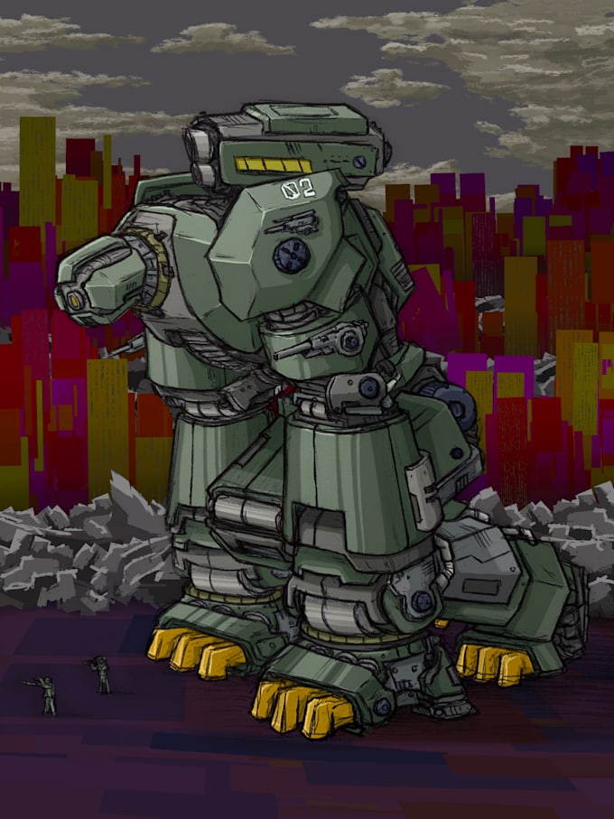 design an original scifi robot character