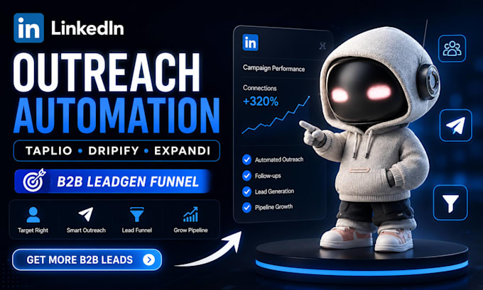 setup linkedin outreach automation via taplio dripify expandi b2b leadgen funnel