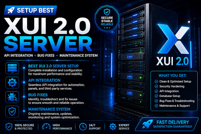 setup,  best xui 2,0 server api integration, bug fixes and maintenance system