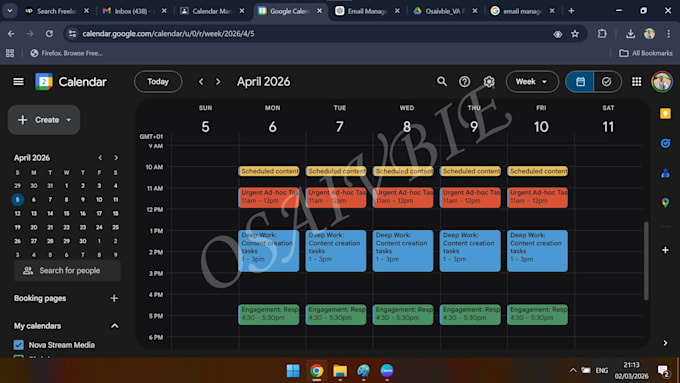 manage your calendar, appointments, and schedule as a pro VA