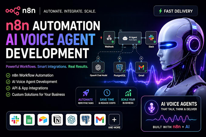 n8n automation, n8n workflow automation, ai voice agent development
