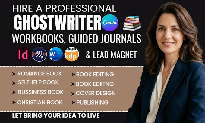 ghostwrite workbooks, guided journals, lead magnet ebooks