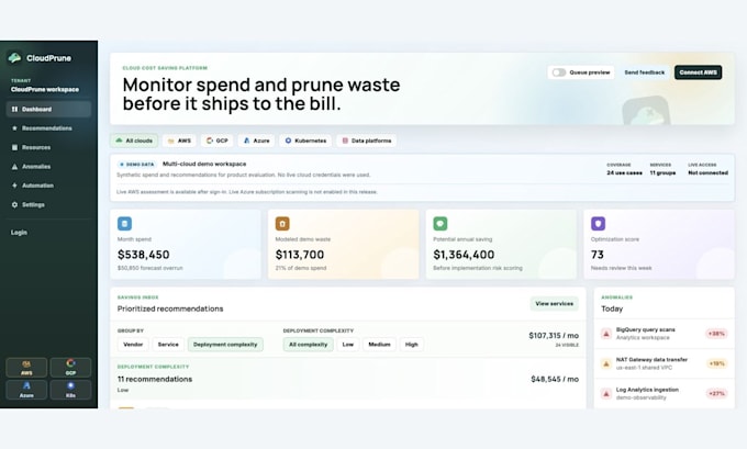 audit and optimize your AWS costs to identify savings