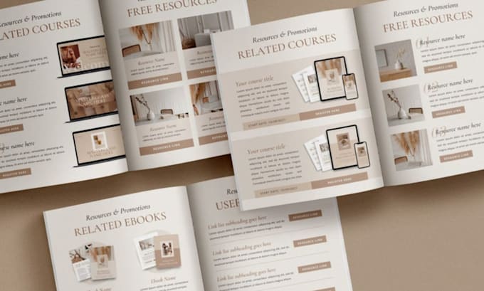 design canva online course workbook, training manual, PDF workbook, journal