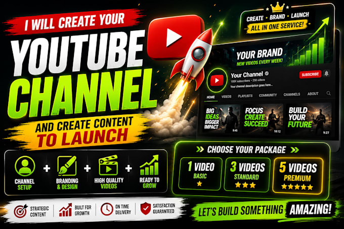 create and setup your youtube channel and first video