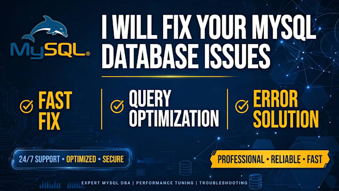 fix your mysql database issues and optimize your queries