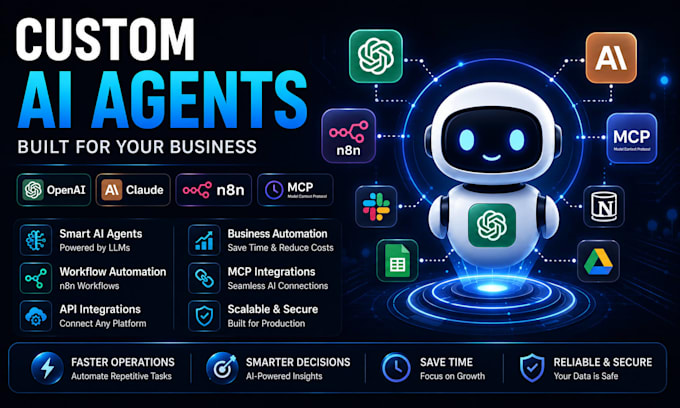 build custom ai agents using openai, claude, n8n and mcp