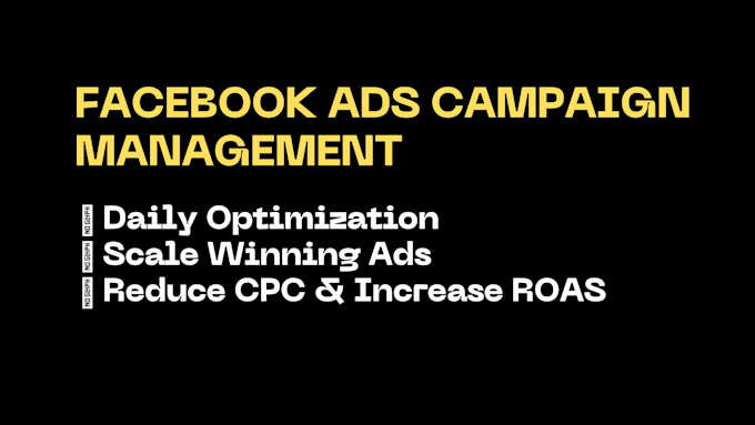 setup and manage facebook ads campaign for sales