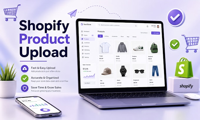 do shopify product upload and ecommerce data entry