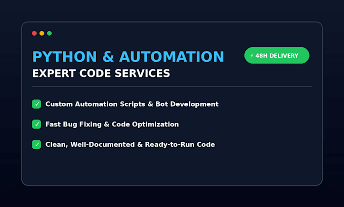 write custom python scripts for automation, web scraping, and data entry