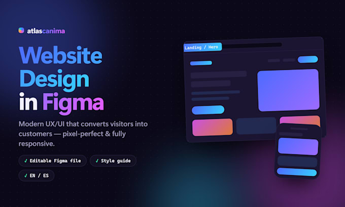 design a modern UX UI website in figma