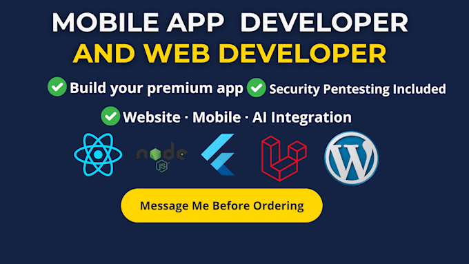 create a premium mobile app secure,website
