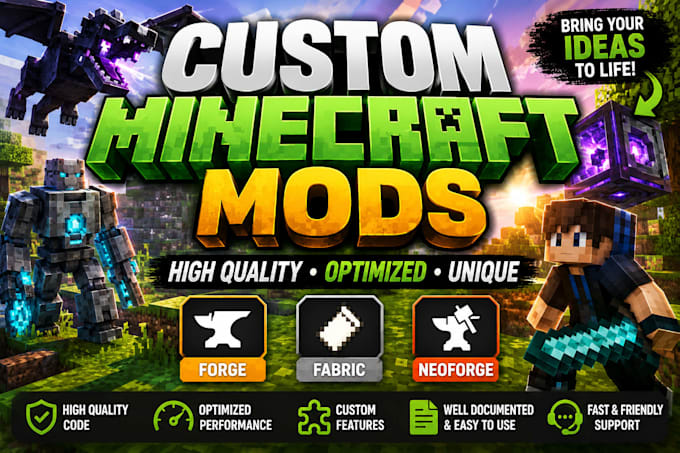 create tailored minecraft mods for neoforge, fabric, and forge