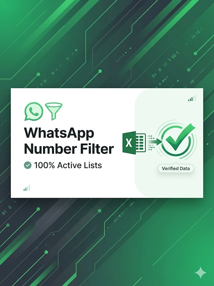 filter phone numbers and verify active whatsapp lists