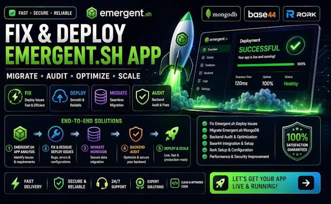 host deploy emergent sh database to server fix emergent app upload to ios androd