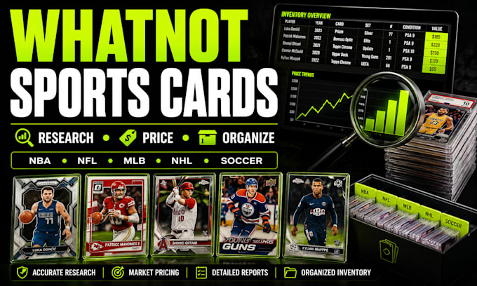 research, price and organize your whatnot sports card inventory