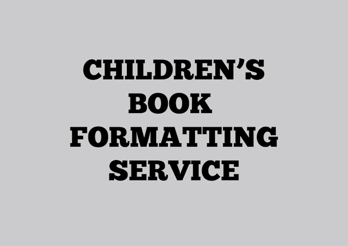 do children book typesetting for barnes and noble