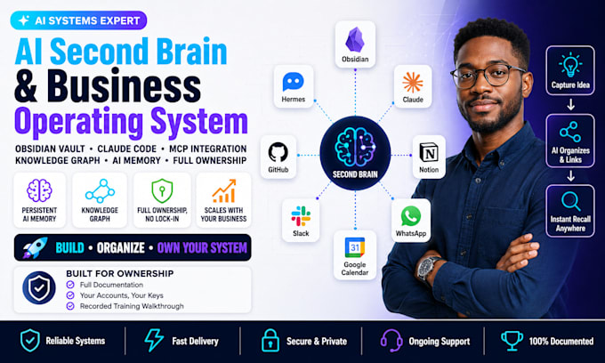 build ai second brain os obsidian hermes desktop app claude code mcp mac mini