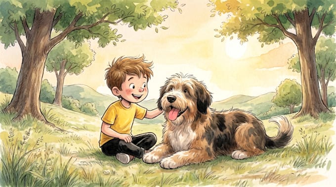 hand drawn watercolor book illustration whimsical watercolor illustration