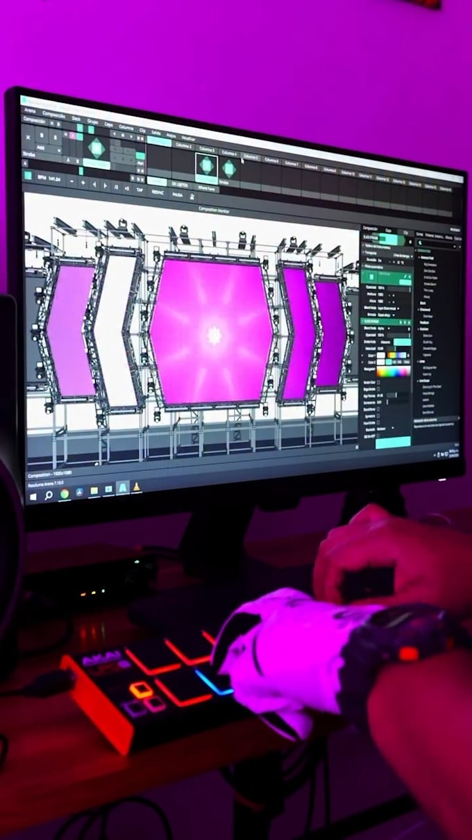 create vj loop concert show for led wall, led screen and stage show