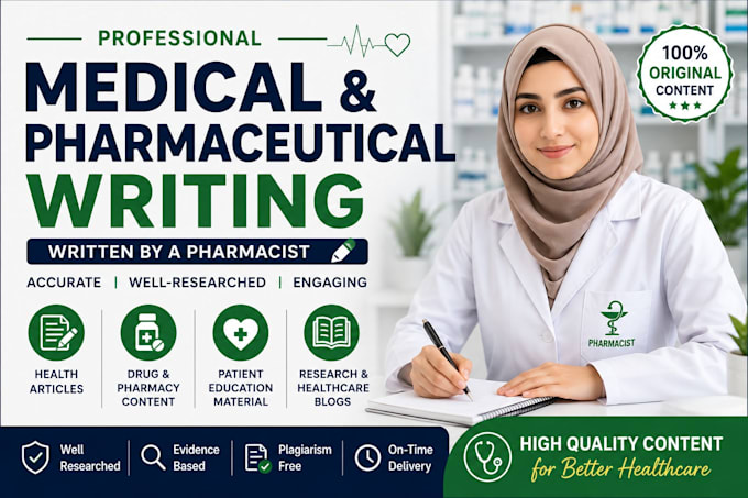 write SEO medical, healthcare and pharmaceutical articles