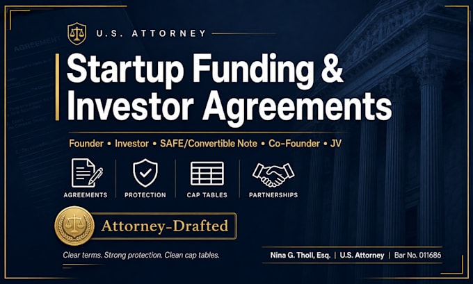 draft a legally binding startup founder and investor agreement