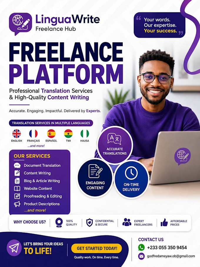 translate any language accurately and professionally