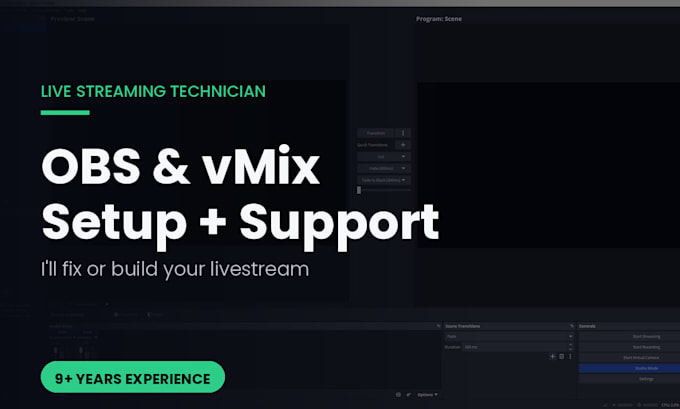 setup and troubleshoot obs or vmix for your livestream