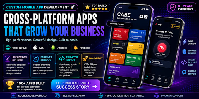 develop mobile app for android and ios