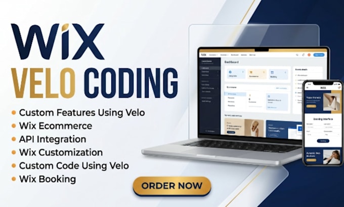develop custom wix velo code, wix API integration, wix website databases