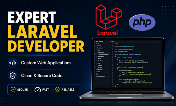 be your expert laravel developer for custom website