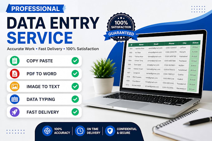 do deta entry , copy paste , pdf to conversion word and assignment writing
