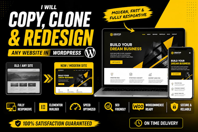 do copy clone wordpress wesite and landing page