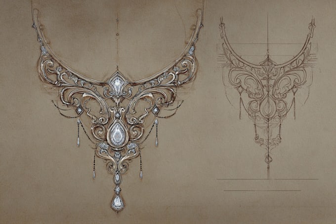 design custom jewelry with professional sketches