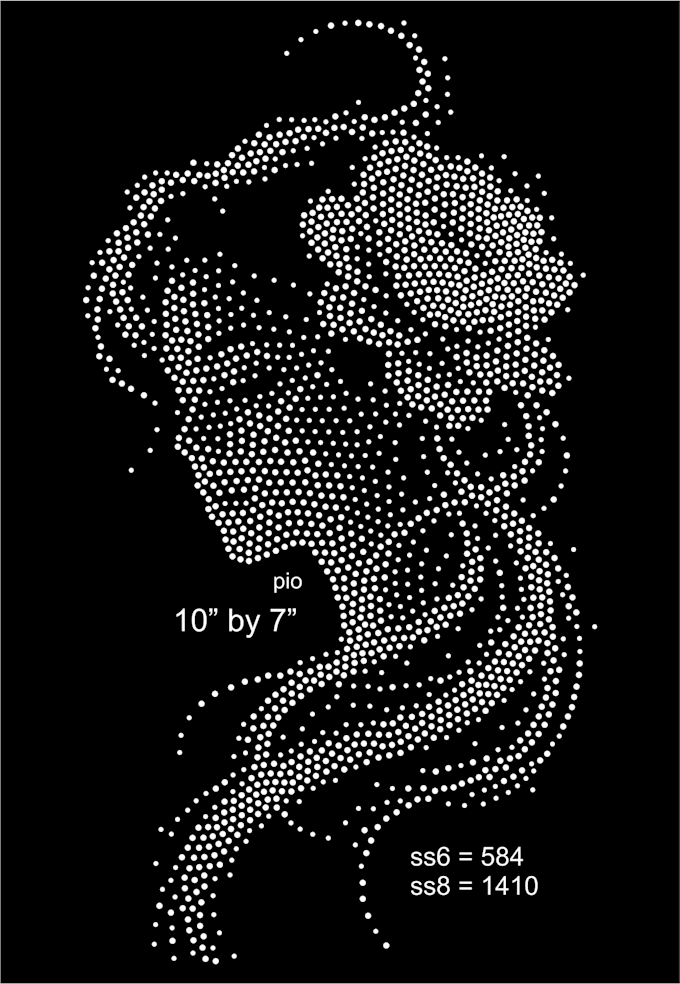 create custom rhinestone portrait template design