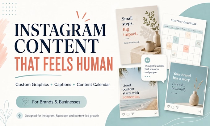 create instagram captions and a content calendar