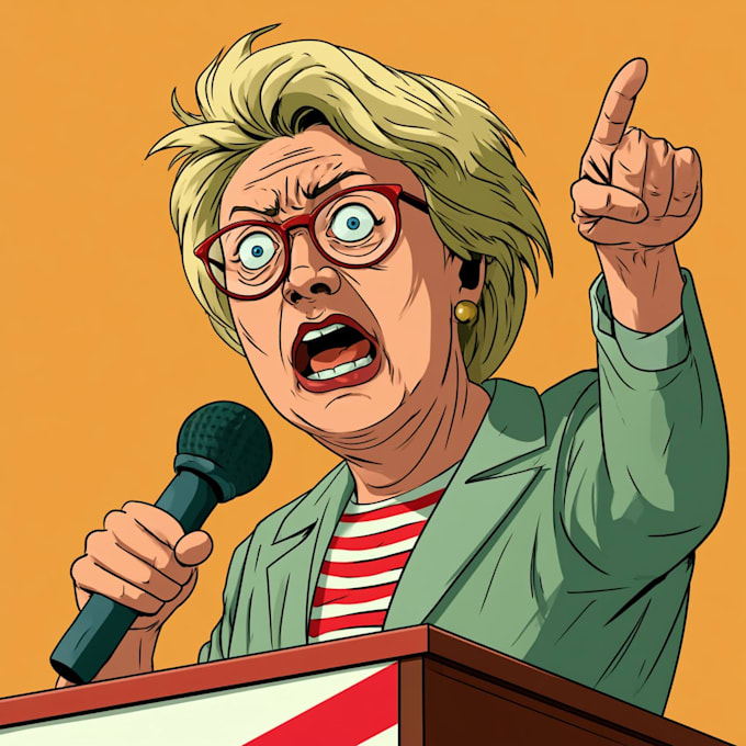 create a political or satirical cartoon