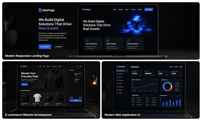 develop a modern react website