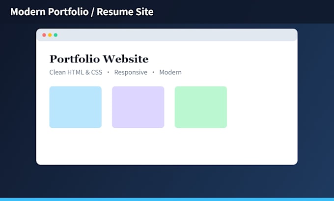 create a modern portfolio or resume website with HTML CSS