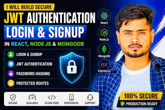 build jwt authentication login signup in react node mongodb