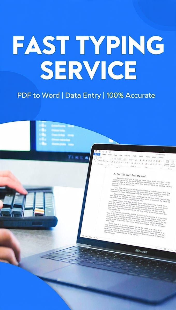 do fast and accurate typing and data entry and typing work