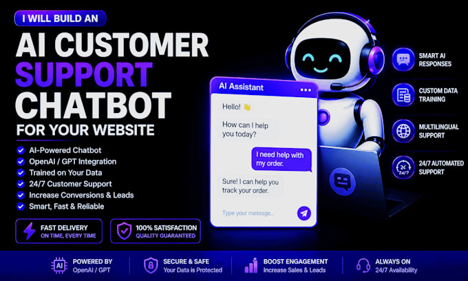 build an ai customer support chatbot for website