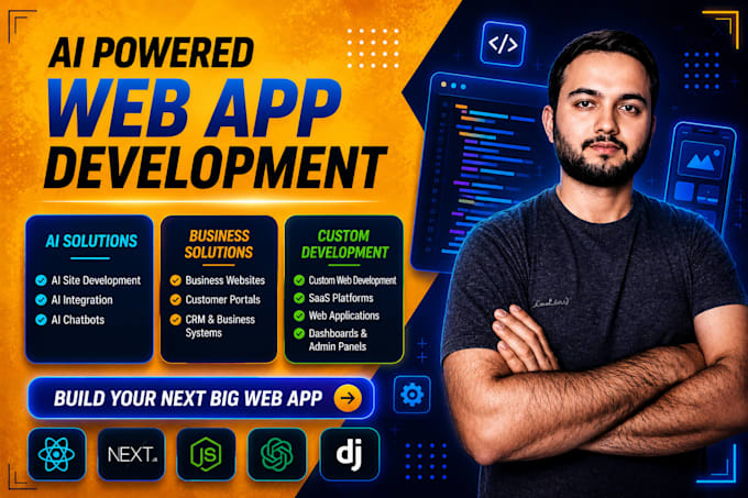 develop ai website, custom website and ai software