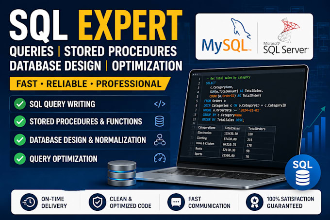 write sql queries, create stored procedures, and optimize databases