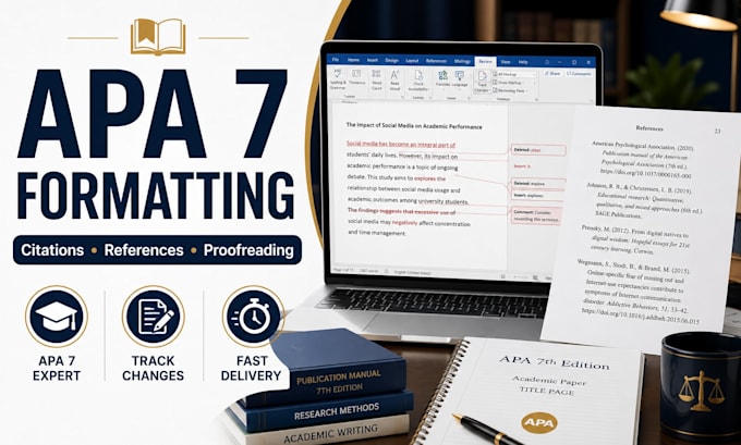 format apa 7 citations, references, and research papers
