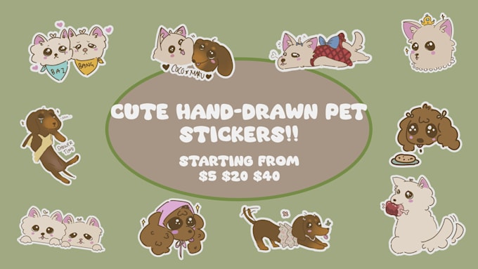 design cute pet stickers