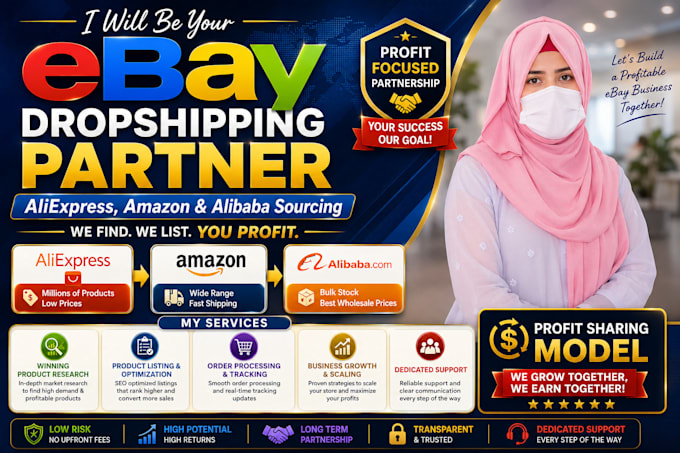 be your long term ebay drop shipping partner on profit sharing